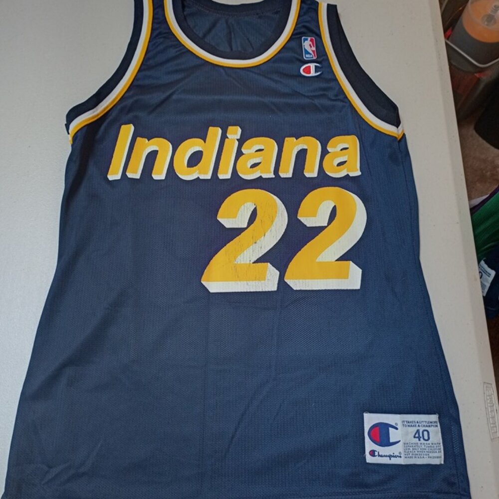 Champion Damon Bailey Indianapolis Pacers NBA Basketball Jersey Adult Medium 40